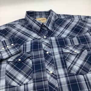 Wrangler Mens Long Sleeve‎ Pearl Snap Western Shirt Size 2XL